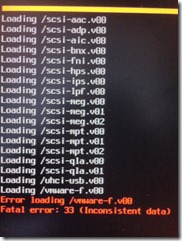 Error Message on Reboot