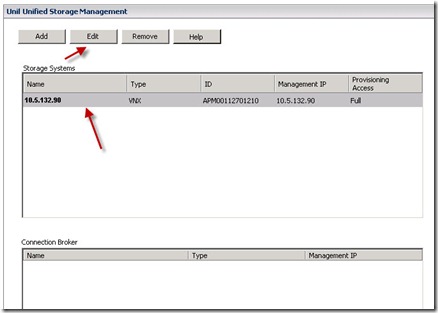 11 - highlight the VNX and click EDIT