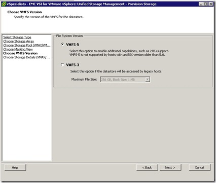 25 Select the FileSystem Version you want to use - it defaults to 3
