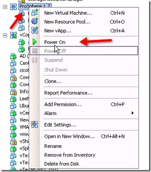 16 - right click on vApp and power on